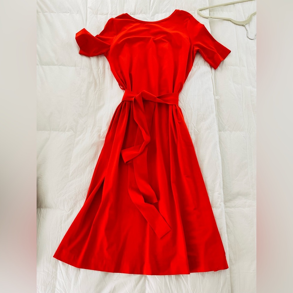 COS Vibrant Red Midi Dress